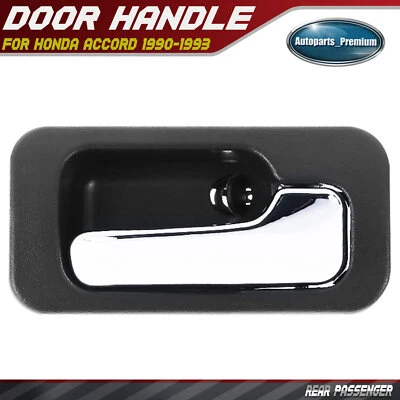 Manija de puerta interior trasera derecha cromada y gris para Honda Accord 1990-1993 Foto 1 de 4