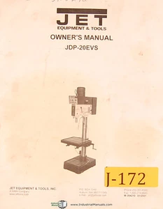 Jet JDP-20EVS, Power Drill, Operations and Parts Manual - Picture 1 of 1