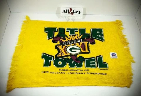 1996-97 GREEN BAY PACKERS SUPER BOWL XXXI SGA RALLY TITLE TOWEL NEW ORLEANS Cover
