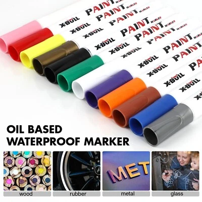 12Pcs Waterproof Permanent Paint Marker Pen For Car Tyre Tire Tread Rubber Metal - Image 1 of 4