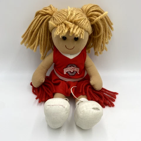 16" Ohio State Cheerleader Plush Doll Cover