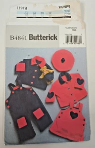 Butterick B4841 Unisex Schnittmuster Größen NB-Large Neu Umschlagschaden - Bild 1 von 7