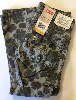 Levi’s 511 Slim Cargo Pants Youth 8 Reg 24X22 Green Flora Tapered Leg MSRP $44 - Image 1 of 4