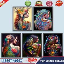 Paint By Numbers Kit DIY Tattoo Girl Oil Art Picture Craft Home Wall Decoration
