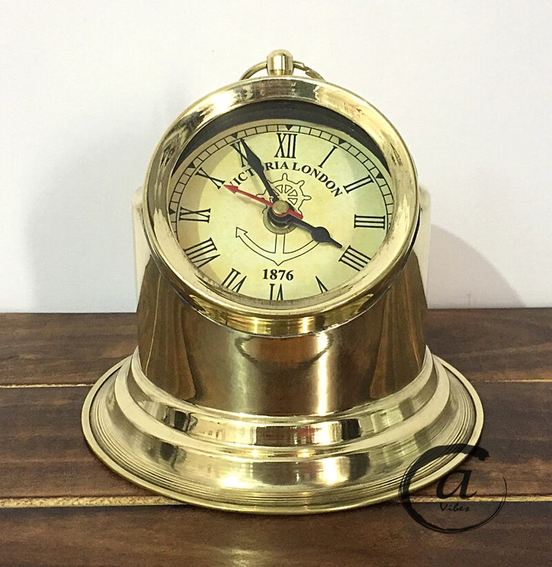 Christmas Victorian Style Clock Small Table Bed Floating Gimbals Clocks New H - Image 1 of 1