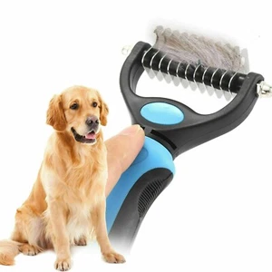 Dog Cat Groomer, Pet Fur Knot Cutter Remover Grooming Metal Rake Brush Comb - Imagen 1 de 9