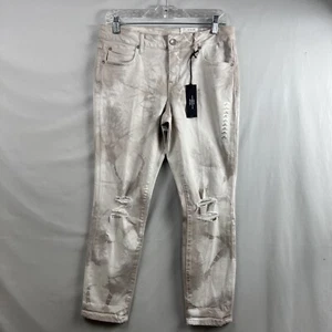 ANA A New Approach Skinny Ankle Jeans Distressed Destroyed Cloud Gray size 30/10 - Picture 1 of 15