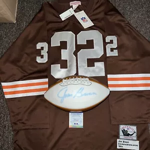 Camiseta deportiva de fútbol americano autografiada de Wilson de Jim Brown Cleveland Browns de la corte sin firmar - Imagen 1 de 7