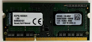 Kingston 4GB DDR3L 1600MHz Laptop RAM PC3L-12800S SODIMM Memory Low Voltage - Picture 1 of 1