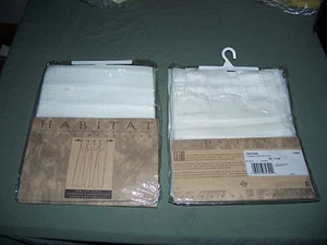 Lote de 2 cortinas de panel de pestañas Habitat by Par Richmark 60' W X 84'L blanco marfil - Imagen 1 de 2