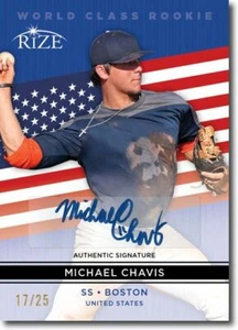 MICHAEL CHAVIS 2014 Rize Rookie Autograph BLUE AUTO WORLD CLASS RC #/25 - Picture 1 of 2