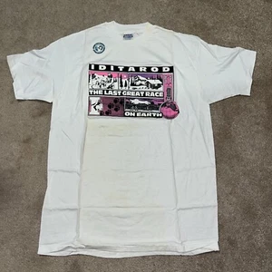 Vintage Men’s XL 1991 Alaska Iditarod USA Single Stitch T-Shirt New Puff Paint - Picture 1 of 17