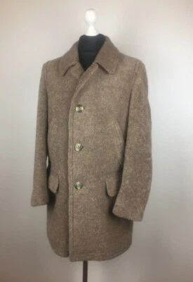Alpaca Pile Men's Coat Trench Jacket 100% Pure alpaca pile Size 48 - Image 1 of 4
