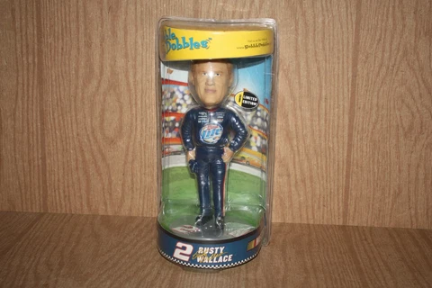 2003 NASCAR RUSTY WALLACE "MILLER LIGHT" #2 BOBBLEHEAD BOBBLE DOBBLES ~ NIB Cover