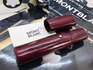 Montblanc Florence Made Pouch Pen Holder Bordeaux Leather Excellent condition JP - Picture 1 of 20