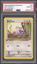 1999 Pokemon GERMAN 1st Edition Base Set Rattfratz-Rattata 61/102 PSA 10 GEM