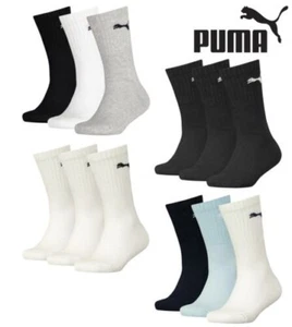 PUMA Sports Socks Boys Girls Kids (3 Pair Multipack) Children Cotton Crew - Picture 1 of 5