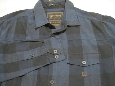 Smith + Rouge Shirt Mens Small Blue Plaid 365 Long Sleeve Button Up Western - Image 1 of 4