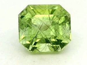 1.42Ct NATURAL GREEN RUTILE PERIDOT GEMSTONE FROM PAKISTAN - Picture 1 of 7