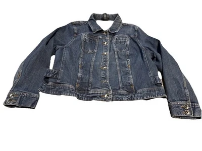 Lane Bryant Stretch Blue Denim  Jean Jacket Plus Sz 20 Button - Image 1 of 4