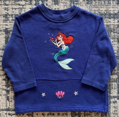 Vintage 90s Disney’s The Little Mermaid Girls Youth Sweatshirt Sz 4T Movie Promo - Image 1 of 4