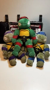 Vtg 1989 Teenage Mutant Ninja Turtles Playmates 15” Plush Set Of 3 Tmnt - Picture 1 of 7