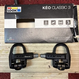 Pedales de bicicleta de carretera Look Keo Classic 3 pedales sin clip negros/blancos ¡NUEVOS leer! - Imagen 1 de 4