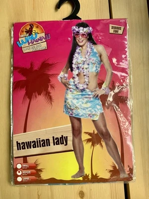 Smiffys Hawiian Fancy Dress Costume Pack Halter Neck Top & Sarong - Size 12-14 - Image 1 of 4