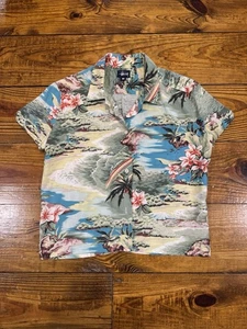 Vintage 80s 90s Stussy Hawaiian Aloha Button Up Shirt Rare M Flowers Surf Skate - Bild 1 von 11