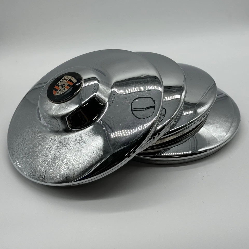 (4) Juego de tapacubos Porsche 356 A B Super con escudo esmaltado 64436103111 tapacubos Foto 1 de 4