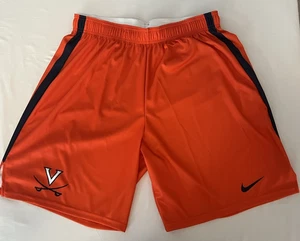 Virginia Cavaliers Nike Athletic Shorts Men's Large Orange Dri Fit Shorts - Picture 1 of 8