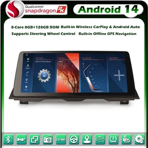 Qualcomm 12.3" 128GB Android 14 Autoradio GPS DAB+ für BMW 5er F10 F11 CIC - Bild 1 von 23