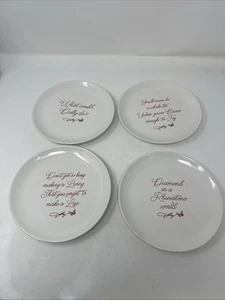 Set of 4 Dolly Parton Appetizer Plates 7 In Dolly Motivational Quotes - Picture 1 of 4