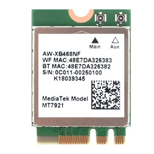 1X(1 sztuka MT7921 WIFI6 2,4G 5G Gigabit Karta sieciowa M2 5,2 BT Kar sieciowy7912 - Zdjęcie 1 z 7