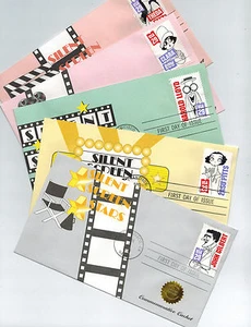 SILENT SCREEN STARS  5 first day covers limited edition - Picture 1 of 1