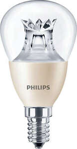 PHILIPS MASTER LED LUSTER / GOLF BULB, 6W=40W, WARM, *DIMTONE*, All Bases
