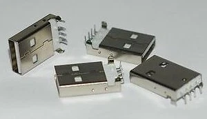 12 Pezzi Connettore USB A Maschio socket bianco piegato 90 gradi - Immagine 1 di 1