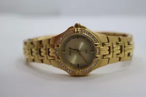 Pulsar Women's Watch PTC390 Quartz Gold Tone Stainless Steel Crystals Accent NB - Picture 1 of 6