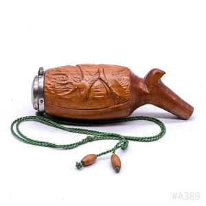 Vintage Tête de Pipe en Bois Hirsch-Motiv & Pliant Couvercle, Sculpté 15cm - Picture 1 of 10