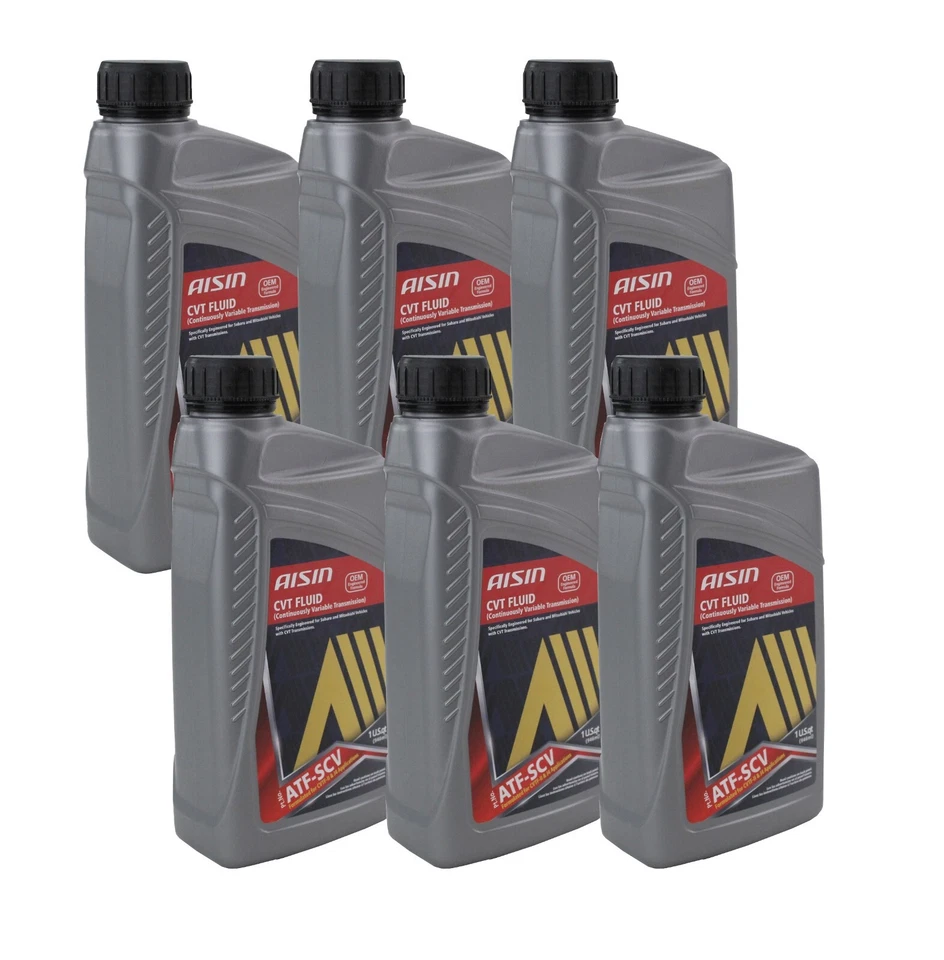 Aisin 6 Quarts Automatic Transmission Fluid CVT for Mitsubishi Subaru 6 x 1qt - Image 1 of 1