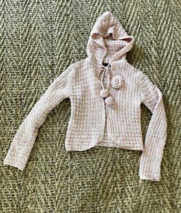 Beautiful BCBG Maxazria Pink Pom Pom Boucle Sweater Cardigan S - Picture 1 of 5