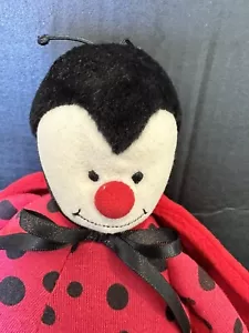 Plush Crate And Barrel Ladybug Rattle 10” Stuffed Animal 1999 Vintage - Picture 1 of 7