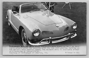 Volkswagen Karmann Ghia Convertible Issued VW of America Vintage Unused Postcard - Picture 1 of 2