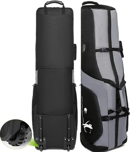 Golf Travel Bag with Wheels, 1680D Heavy Duty Oxford, Soft Foldable - Picture 1 of 9