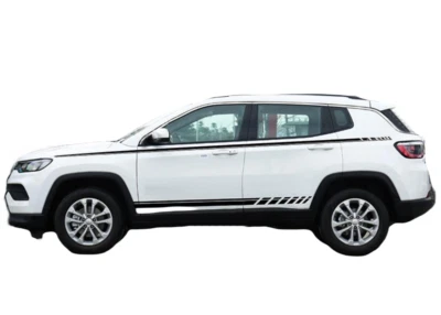 Kit gráfico de pegatinas de coche a rayas de carreras para Jeep Compass calcomanía de puerta lateral todo terreno Foto 1 de 4