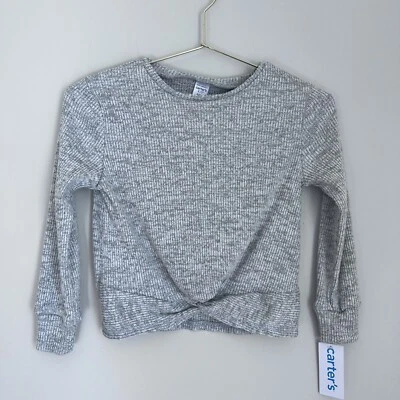 Suéter Carter’s Nuevo Con Etiquetas Niños Niñas Hilado Suave Girado Frontal Acanalado Gris Talla 6 Foto 1 de 4