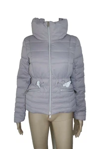 €170 GUESS sz M WOMENS COAT JACKET PUFFA WINTER PUFFER PARKA TAUPE SHORT ZIPPER - Picture 1 of 8
