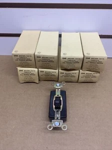 Lot Of 8 Brown Cs115 Commercial Specification grade AC toggle switch - Picture 1 of 6
