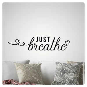 Einfach atmen inspirierend Yoga Meditation Wandtattoo Aufkleber Zitat Vinyl Dekor - Bild 1 von 6