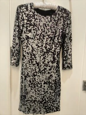 French Connection 亮片弹力黑色/哑光银色 — 第 1/2 张图片